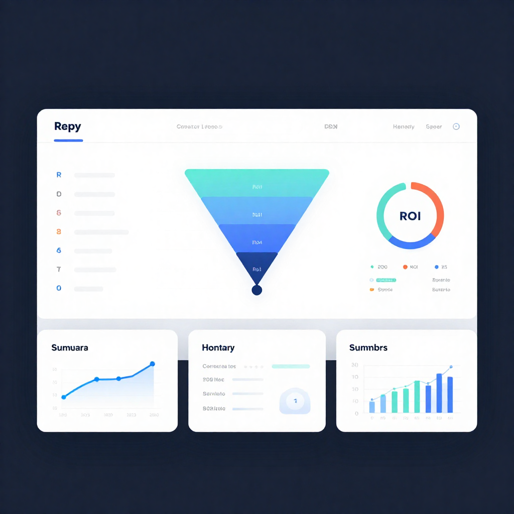 PPC campaign dashboard with conversion metrics and ROI data